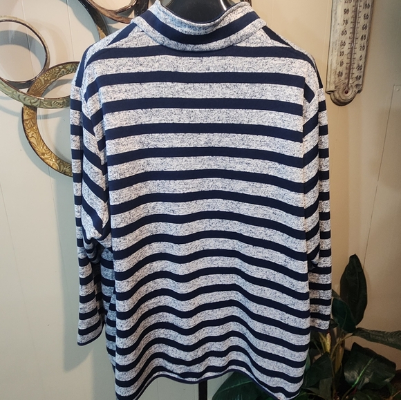 Ulla Popken Active Sport Striped Polyester Zip Jacket - Picture 7 of 13